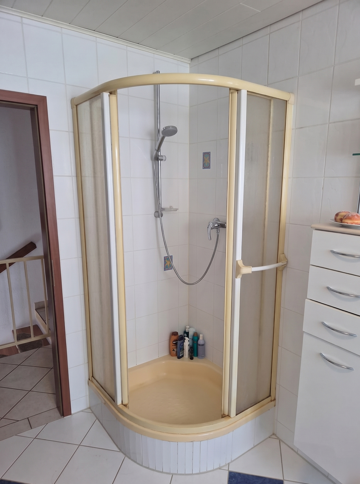 Bad vor dem Umbau - Dusche mit hohem Einstieg